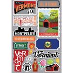 Vermont Jet Setters 3.0 State Dimensional Stickers - Reminisce