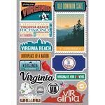 Virginia Jet Setters 3.0 State Dimensional Stickers - Reminisce