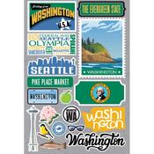 Washington Jet Setters 3.0 State Dimensional Stickers - Reminisce - PRE ORDER