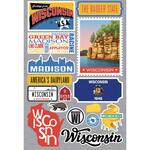 Wisconsin Jet Setters 3.0 State Dimensional Stickers - Reminisce