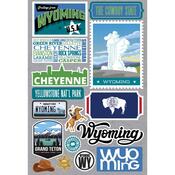 Wyoming Jet Setters 3.0 State Dimensional Stickers - Reminisce - PRE ORDER
