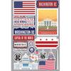 Washington, DC Jet Setters 3.0 State Dimensional Stickers - Reminisce