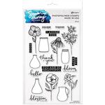 Sketched Florals Simon Hurley Clear Stamps
