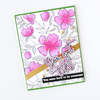 Delicate Floral Print Layering Stencil - Pinkfresh Studio