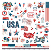 Stars & Stripes Element Stickers - Photoplay