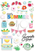Simply Summer Puffy Stickers - Fancy Pants