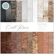 Brick Textures, 20 Designs - Craft Consortium Double-Sided Paper Pad 12"X12" 30/Pkg