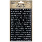 Thoughts Sentiments Label Stickers - Tim Holtz Idea-ology