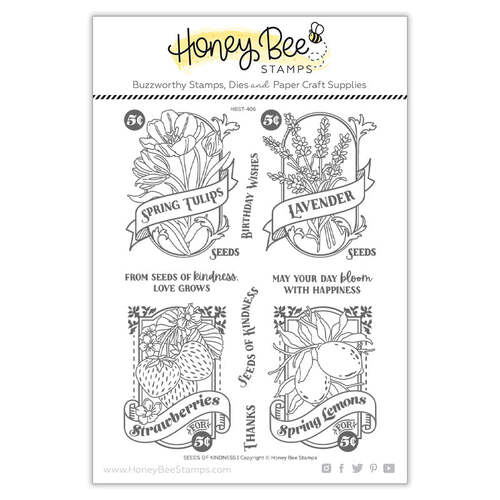 Floral Vase 4x8 Stamp Set - Honey Bee Stamps