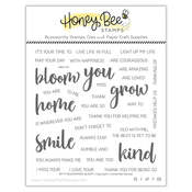 Bitty Buzzwords: Bloom 6x6 Stamp Set - Honey Bee Stamps