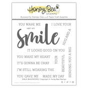 Smile Buzzword 4x4 Stamp Set - Honey Bee Stamps