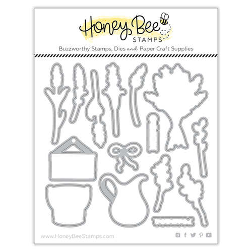 Floral Vase 4x8 Stamp Set - Honey Bee Stamps