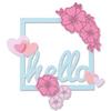 Floral Hello Framelits Dies & Stamps - Sizzix