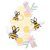 Bee Hive Thinlits Dies - Sizzix
