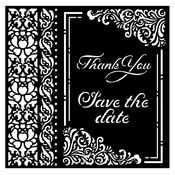Thank You & Save The Date Stencil - You and Me - Stamperia
