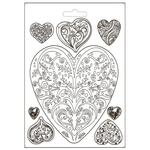 Hearts A5 Soft Mould - You and Me - Stamperia