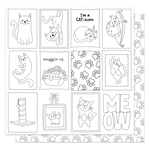 Color Me 12x12 Sheet Paper - Meow - Photoplay