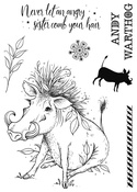 Andy Warthog - Pink Ink Designs 6"X8" Clear Stamp Set