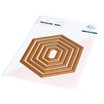 Nested Hexagons Hot Foil Plates - Pinkfresh Studio