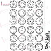 Clock Dials Transfer Me Sheet A4 - Dress My Craft