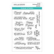 Celebrate You Sentiments For You Clear Stamps - Spellbinders