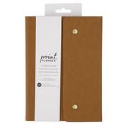 Point Planner Brown Dot Grid Leatherette Planner - American Crafts