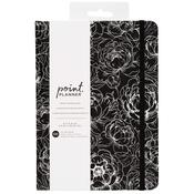 Point Planner Black & White Floral Dot Grid Planner - American Crafts