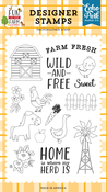 Wild And Free Stamp Set - Fun on the Farm - Echo Park