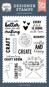 Crafty And Happy Stamp Set - Let's Create - Echo Park