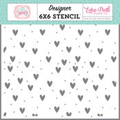 All Girl Hearts Stencil - All About A Girl - Echo Park - PRE ORDER