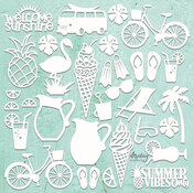 Summer Set Chipboard Diecuts - Mintay Chippies - Mintay Papers