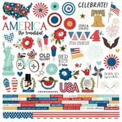 America The Beautiful Cardstock Stickers - Simple Stories