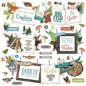 Simple Vintage Lakeside Banner Cardstock Stickers - Simple Stories - PRE ORDER