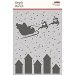 Santa's Sleigh Hearth & Holiday Stencil - Simple Stories
