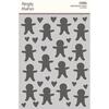 Gingerbread Cookies Stencil - Baking Spirits Bright - Simple Stories