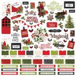 Simple Vintage Christmas Lodge Combo Stickers - Simple Stories - PRE ORDER