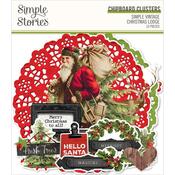 Simple Vintage Christmas Lodge Chipboard Clusters - Simple Stories - PRE ORDER