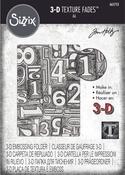 Numbered 3D Texture Fades Embossing Folder - Tim Holtz