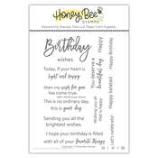 Birthday Wishes 4x6 Stamp Set - Honey Bee Stamps