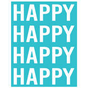 Happy Happy Happy A2 Cover Plate Honey Cuts Dies - Honey Bee Stamps