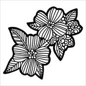 Dogwood Pair 12x12 Stencil - The Crafters Workshop