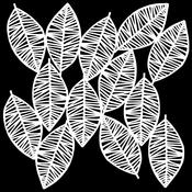 Striped Leaves 12x12 Stencil - The Crafters Workshop