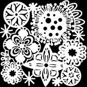 Festive Flowers 12x12 Stencil - The Crafters Workshop