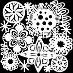 Festive Flowers 6x6 Stencil - The Crafters Workshop