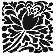 Tulip Party 6x6 Stencil - The Crafters Workshop