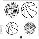 Basketball Surface Cookie Stencil - The Crafters Workshop