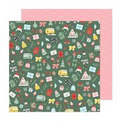 Make It Merry Paper - Mittens and Mistletoe - Crate Paper