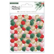 Mittens and Mistletoe Mixed Pom Poms - Crate Paper - PRE ORDER