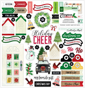 Evergreen & Holly 12x12 Chipboard - Vicki Boutin
