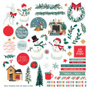 It's A Wonderful Christmas Card Kit Sticker Sheet - Photoplay